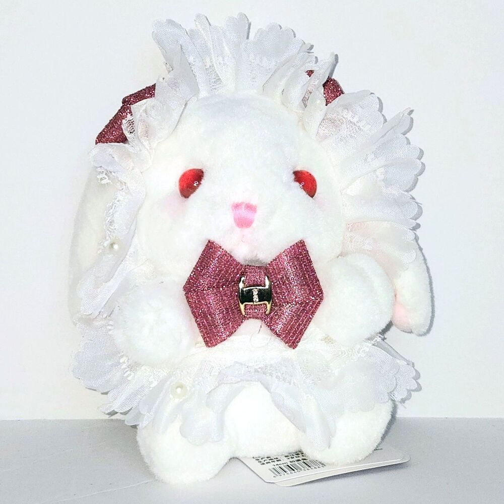 LOLITABBIT PINK Plush Toy/Keychain Bunny HAIHUI Shiny Pearly Eyes NEW NWT